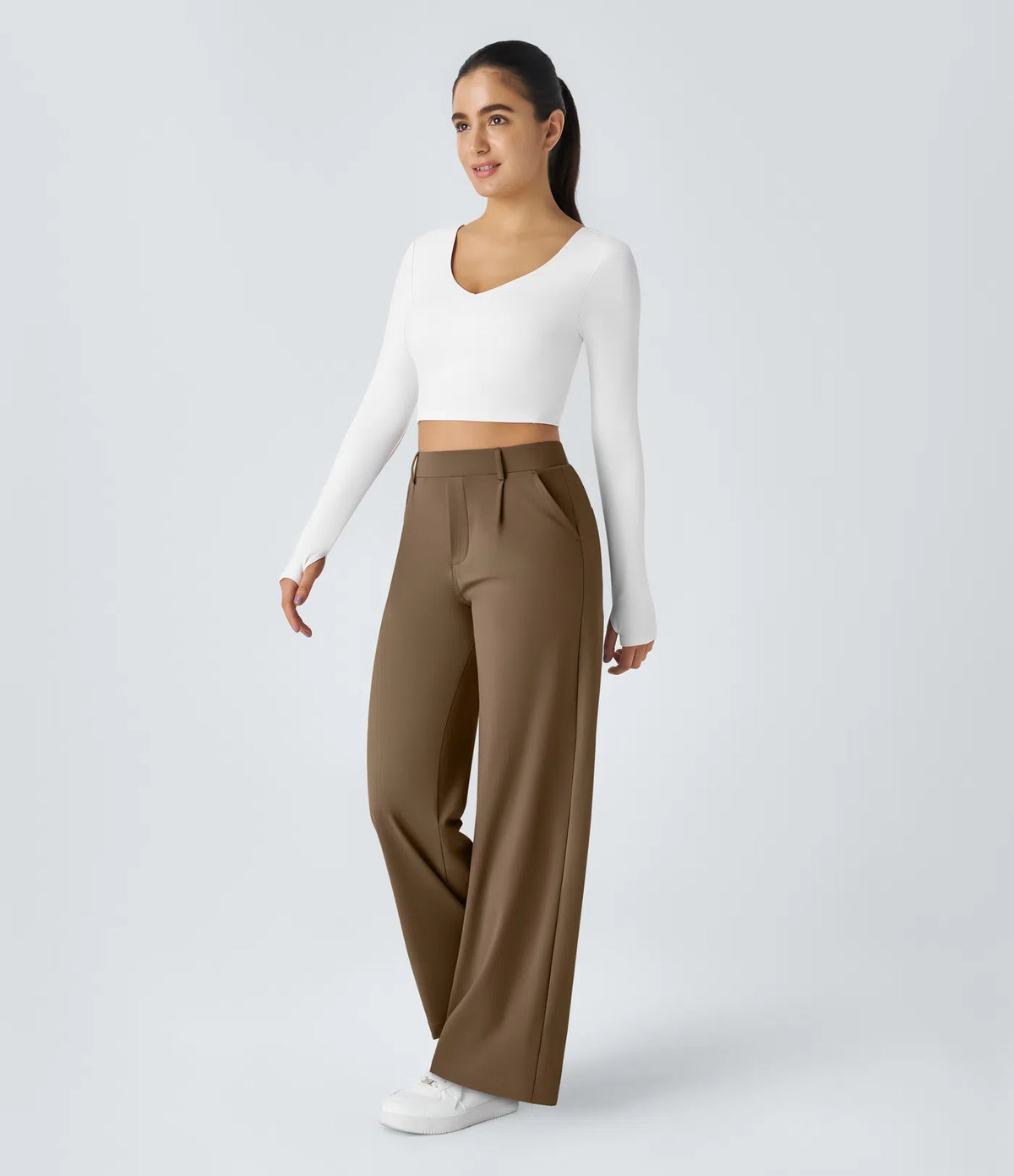 Terra Flex DayStretch High Waisted Pocket Straight Leg Work Pants