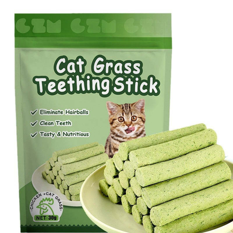 Cat Grass Sticks 6 Pack Silvervine Gall Fruit Chew for Indoor Cats