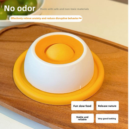 Anti-Spill Slow Feeder Lick Bowl for Dogs & Cats