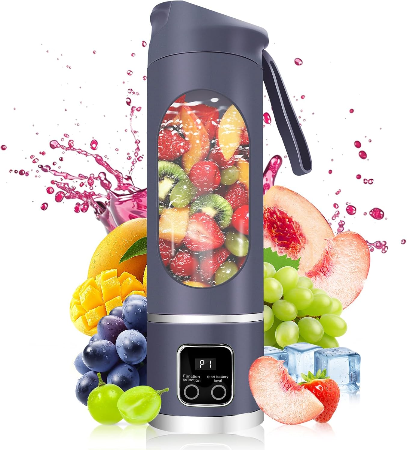 Ultimate Portable Blender! USB Rechargeable & Compact for Smoothies On-The-Go - Perfect Travel, Back To School & Gym! Leak Proof Design, Makes Shakes & Baby Food in Seconds cup juicer rechargeable mini blender vegetable