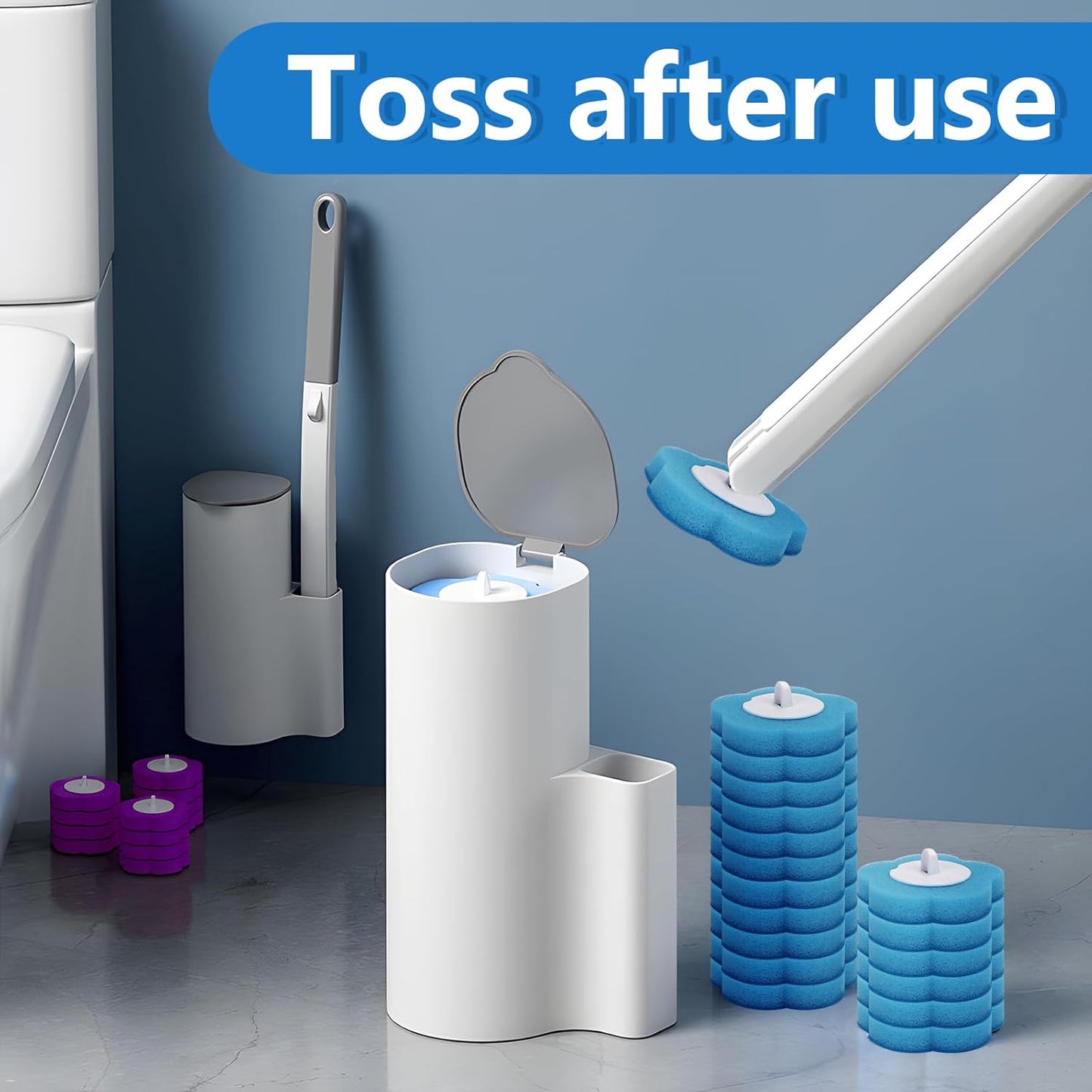 FreshClean Disposable Toilet Brush System