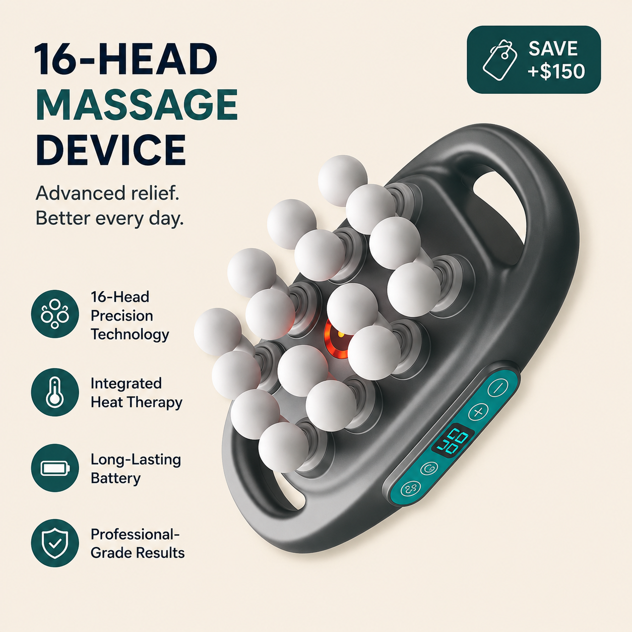 Multi-Head Deep Tissue Recovery Massager