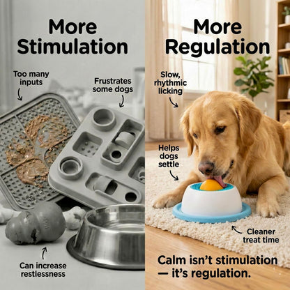 Anti-Spill Slow Feeder Lick Bowl for Dogs & Cats