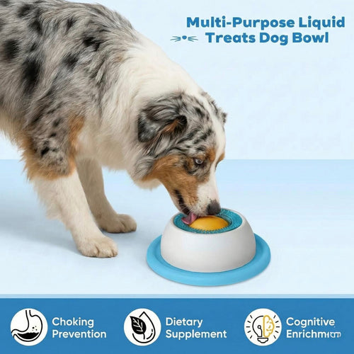 Anti-Spill Slow Feeder Lick Bowl for Dogs & Cats