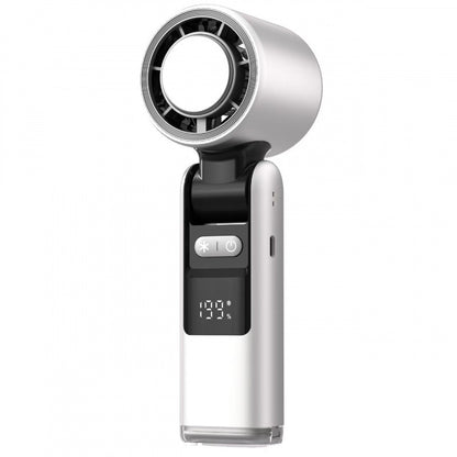 Digital Display Foldable Handheld Fan with Turbo Cooling