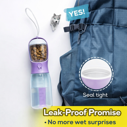 PawFlow™ 3-in-1 Travel Bottle
