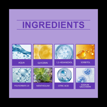 DR.DENT Purple Mouthwash - Sachets 20 Pack - Peroxide-Free - Alcohol Free - Vegan Mint