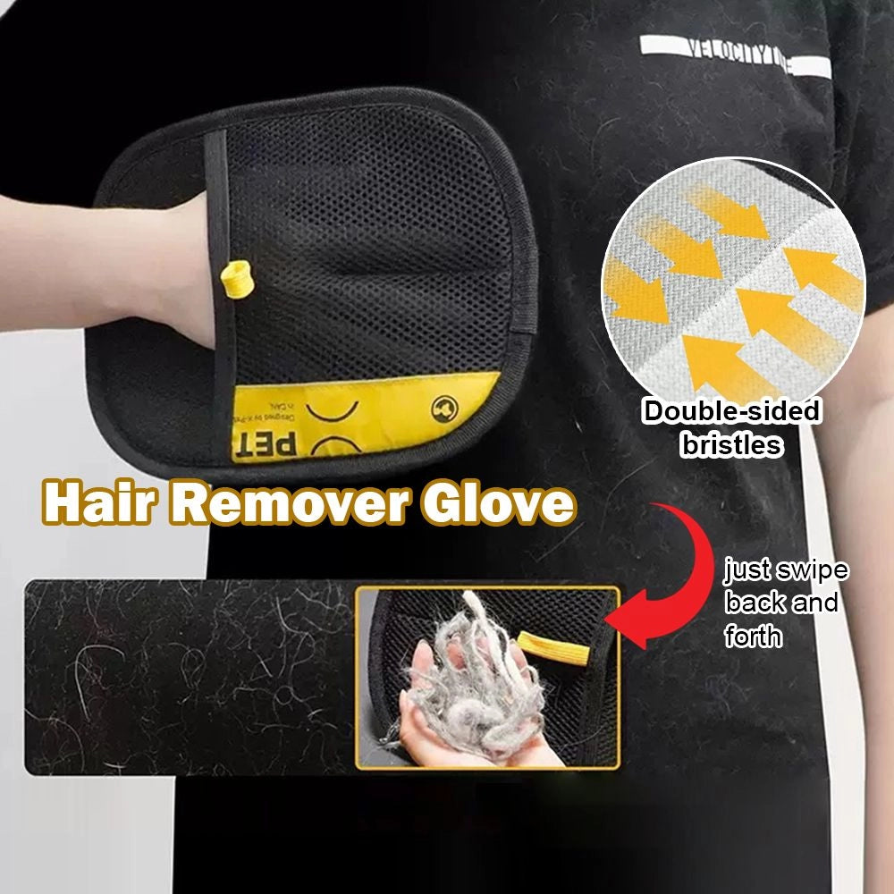 Pet static hair removal gloves